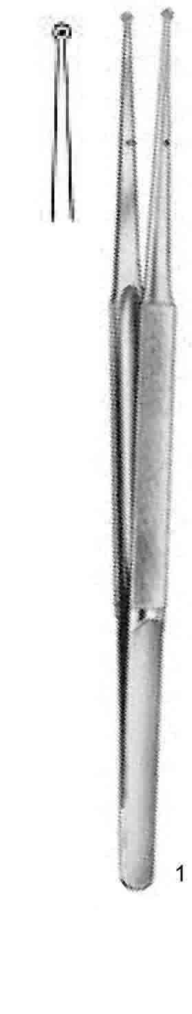 RİNG TİP MİKRO DOKU PENSETİ YUVARLAK SAPLI DÜZ  1,5X2,0 MM 21 CM